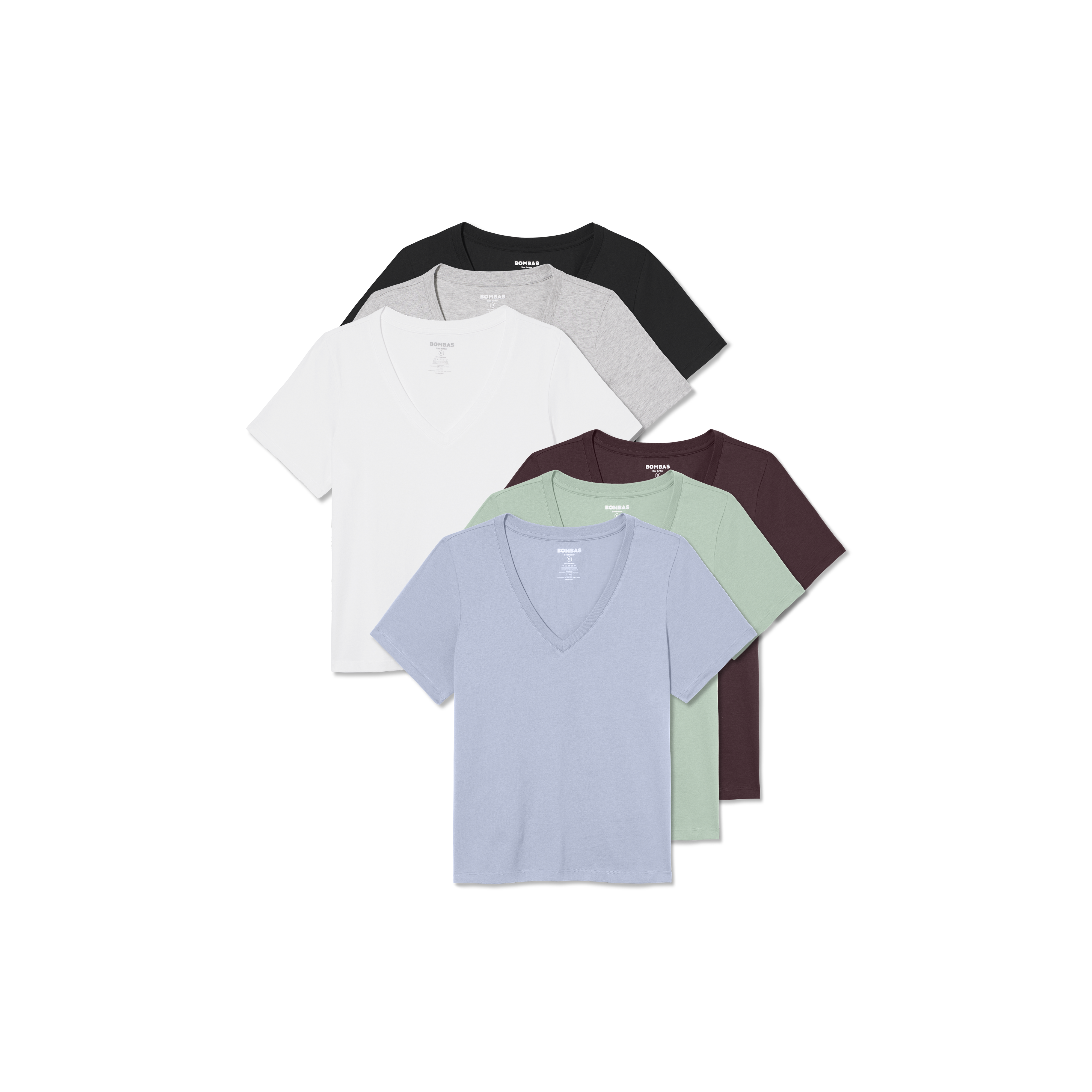 Women's Pima Cotton V-Neck T-Shirt 6-Pack